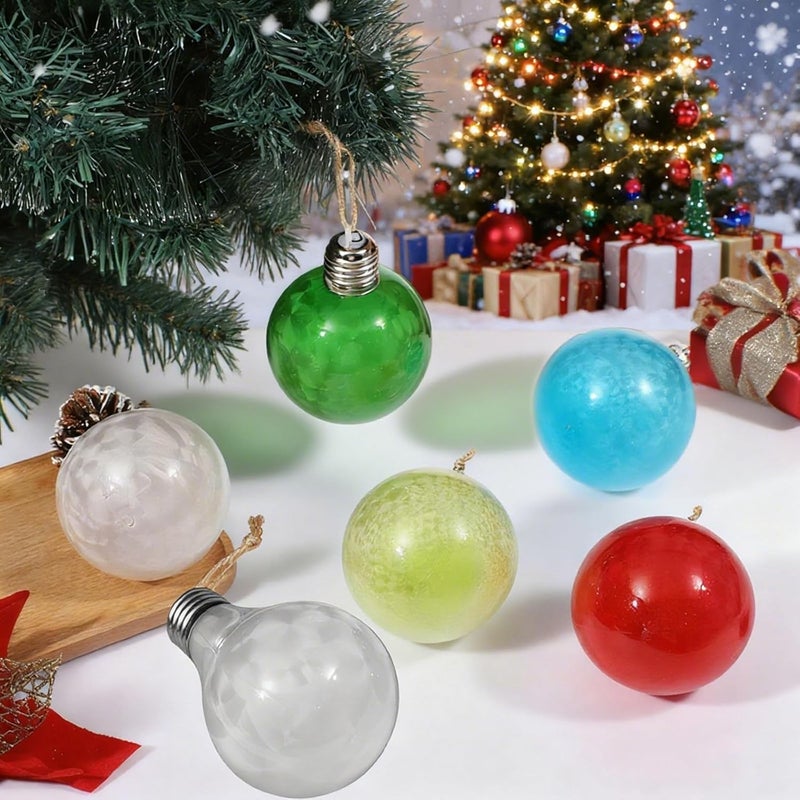UGrandF 6-Pack Colorful LED Ball Lights, 3.2-Inch Shatterproof Hanging Orbs with Changeable Colors, Battery-Powered Christmas Decor for Outdoor Indoor, Christmas Tree, Party, Garden, RV & Camping - Image 1